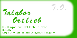talabor ortlieb business card